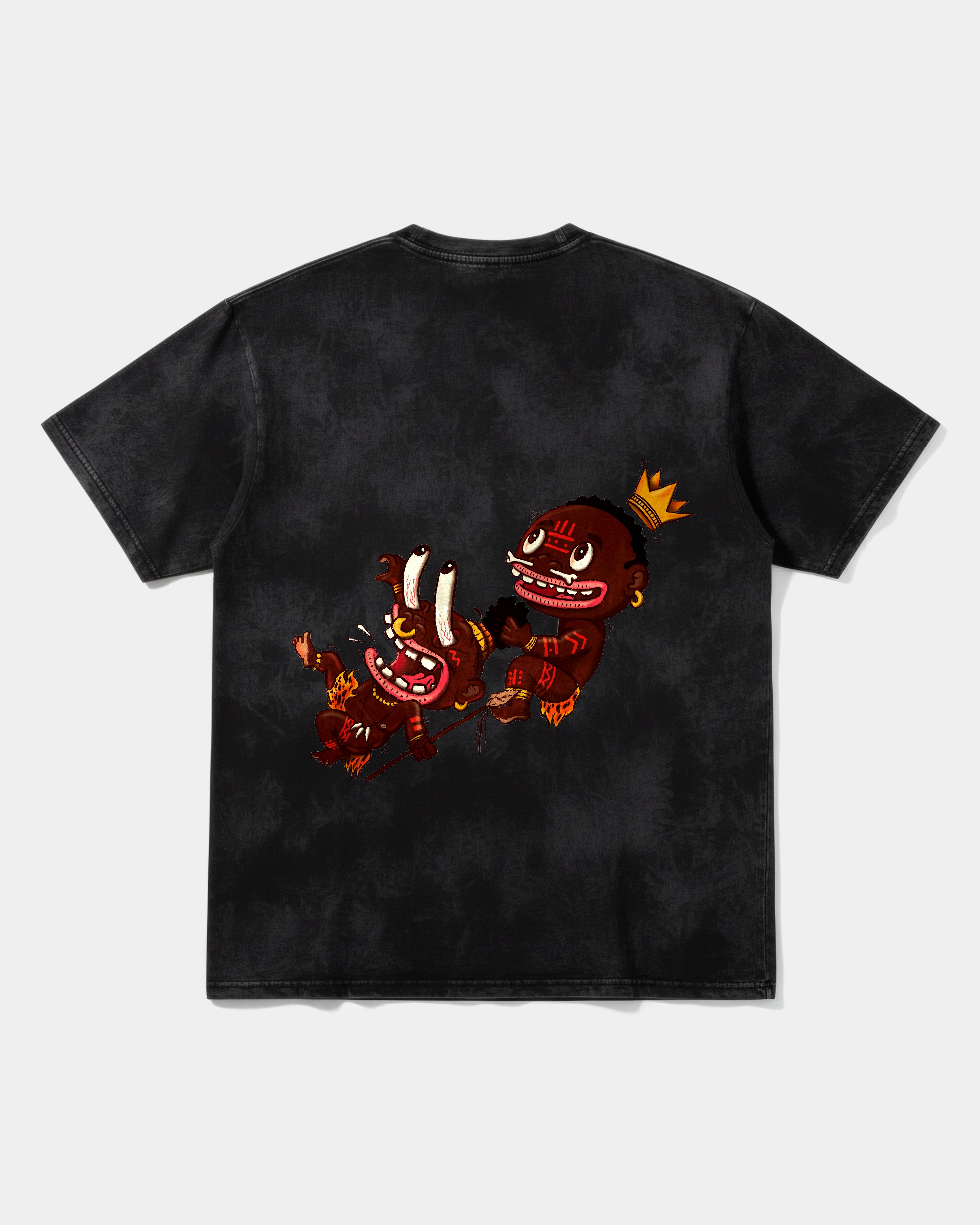 Camiseta Ungaunga Solo Pocket Front Oversize Acid Negro