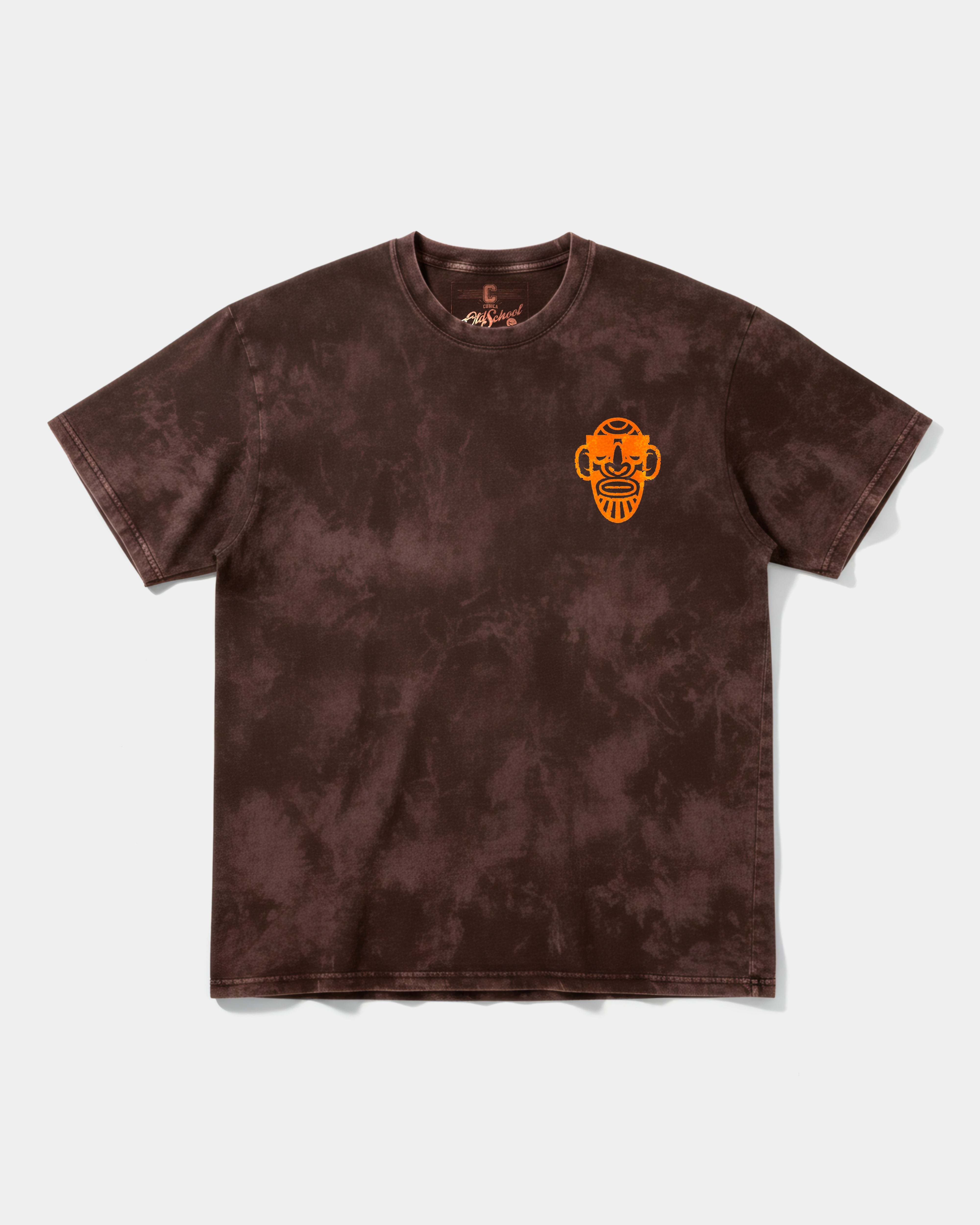 Camiseta Icono Africano Pocket Front Oversize Acid Marron
