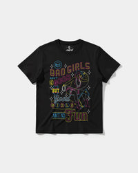 Camiseta Bad Girls Big Regular Basic Negro