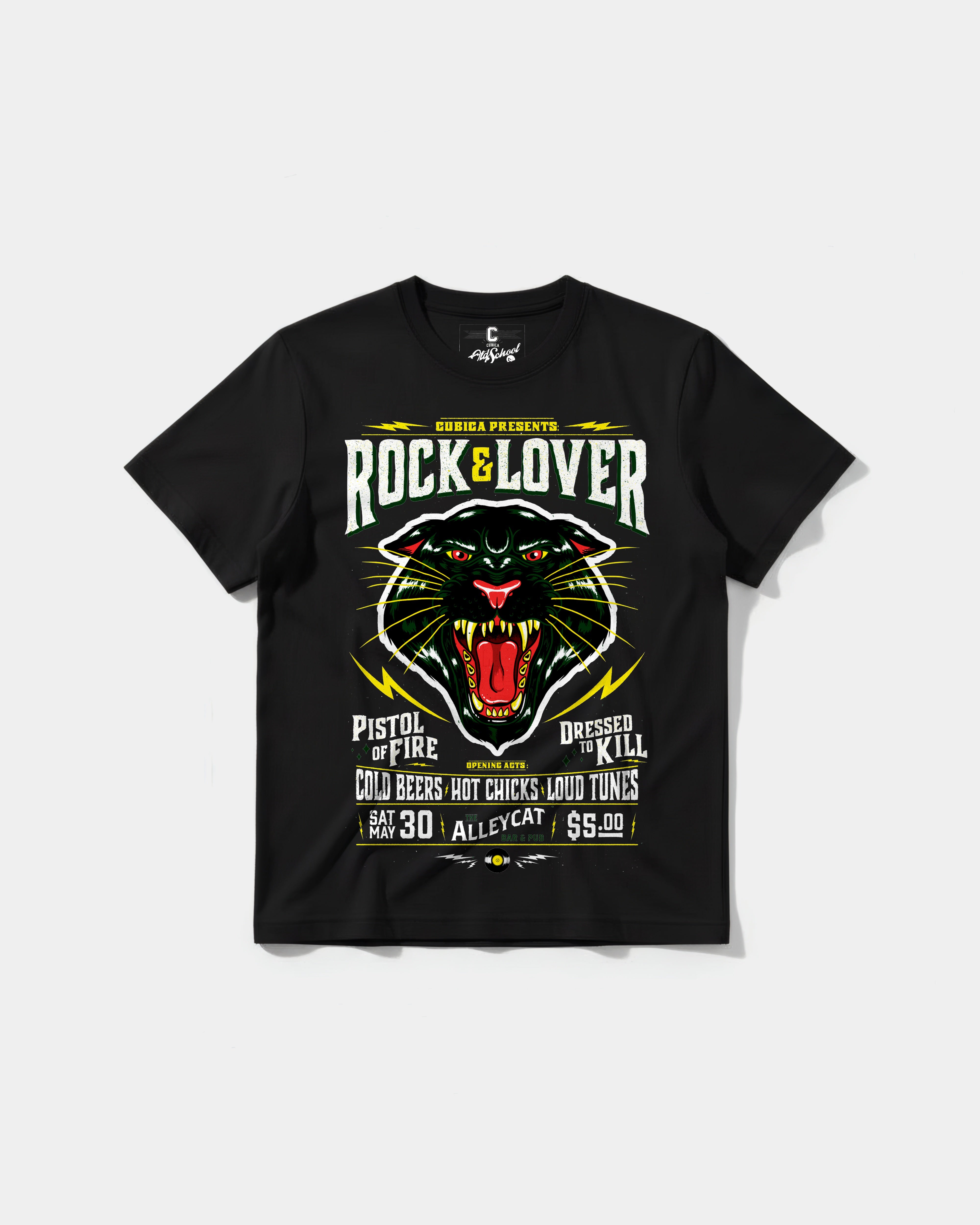 Rock And Lover Big Front Regular Basic T-shirt