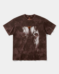 Camiseta Woman Gun Big Front Oversize Acid Marron