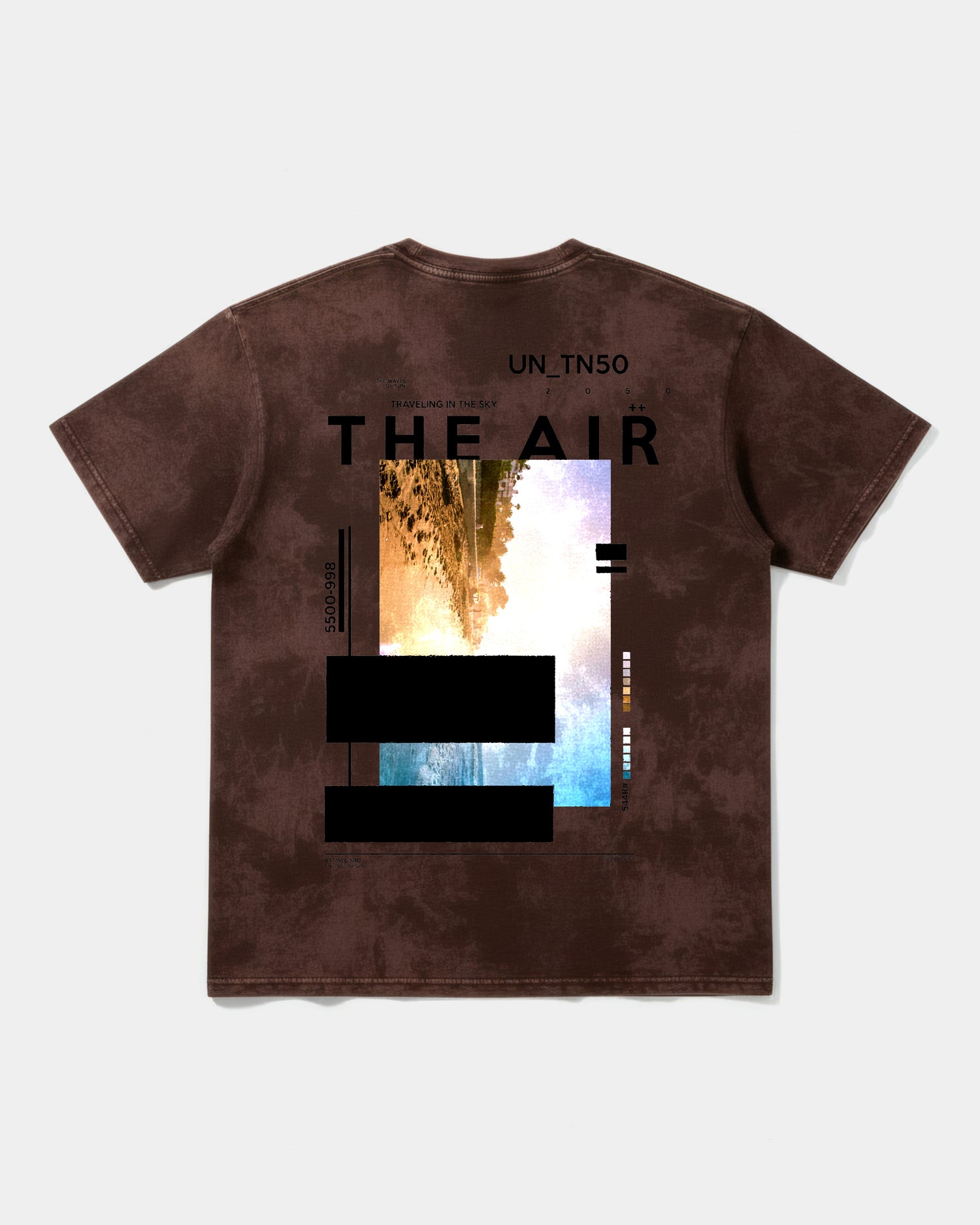 Camiseta Traveling In The Sky Big Back Oversize Acid Marron