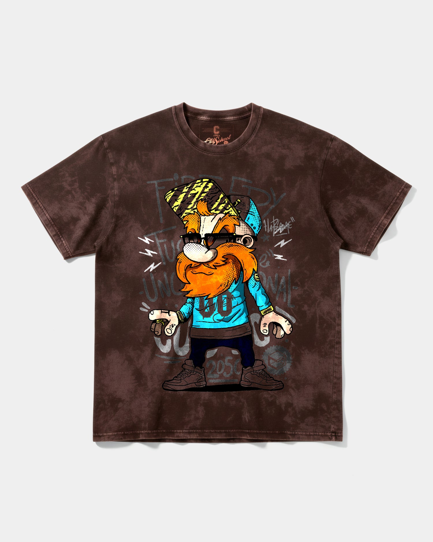 Camiseta Tio Sam White Big Front Oversize Acid Marron