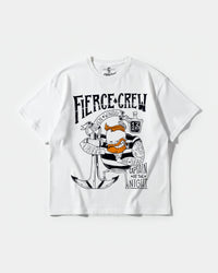 Camiseta Fierce Crew Big Front Oversize Basic Blanco