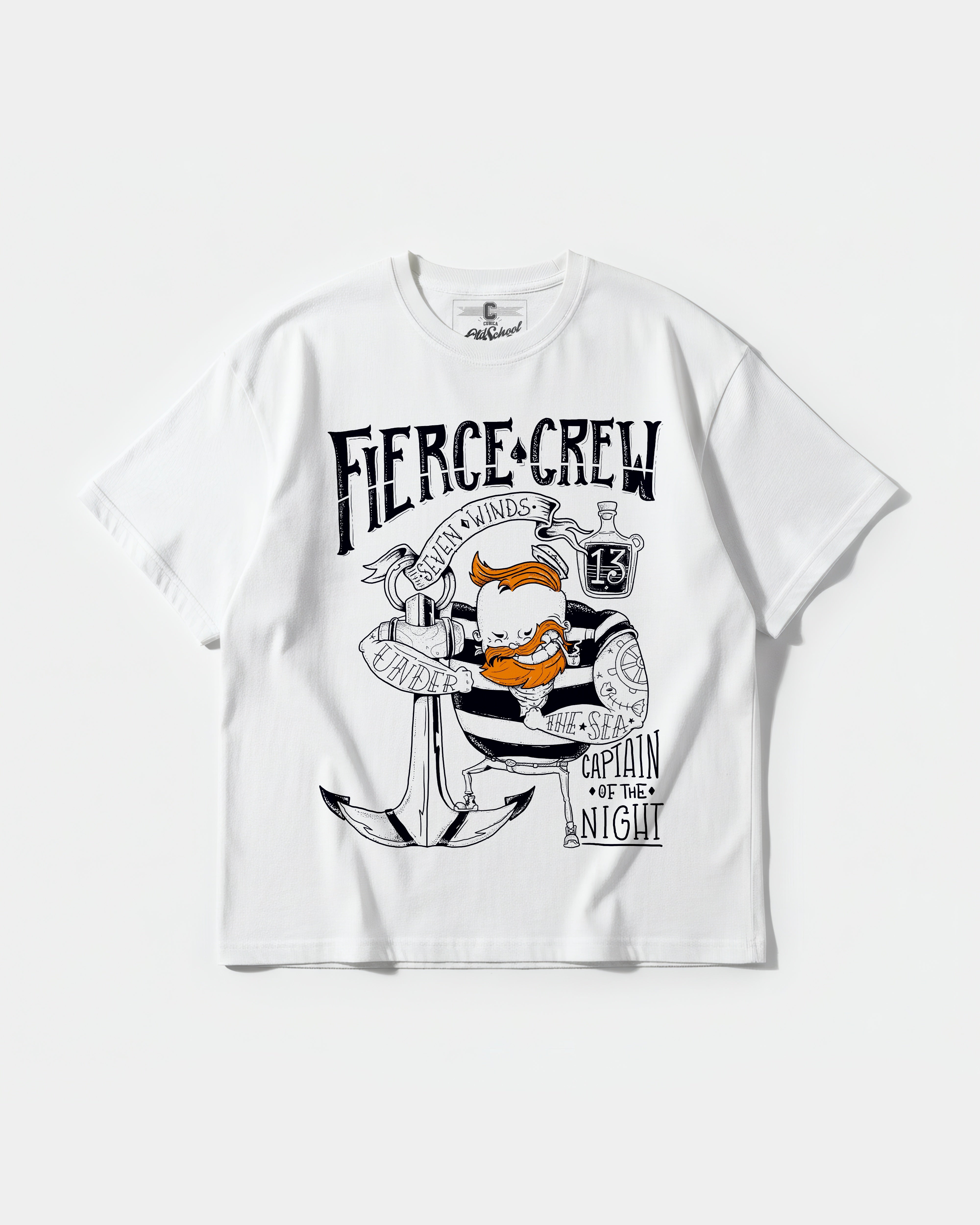 Fierce Crew Big Front Oversize Basic T-shirt