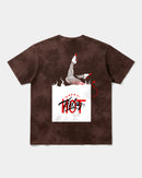 Camiseta Hot Friday White Big Back Oversize Acid Marron