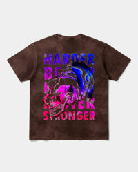 Camiseta Craneos Daft Punk Back Oversize Acid Marron
