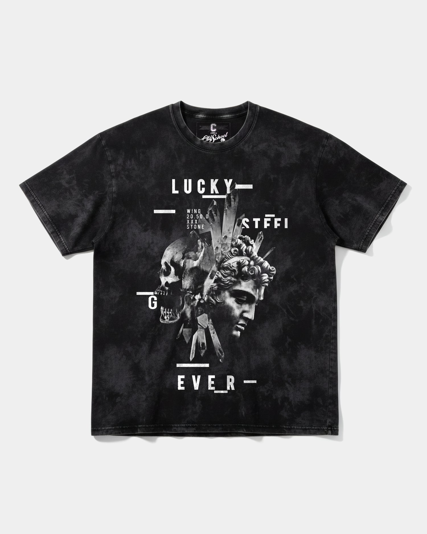 Camiseta Lucky Big Front Oversize Acid Negro