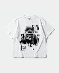 Camiseta Burn Big Front Oversize Basic Blanco
