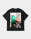 Camiseta Motor Heart Big Front Oversize Basic Negro