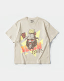 Camiseta Party Now Big Front Oversize Basic Beige
