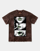 Camiseta Green Kisses Big Front Oversize Acid Marron