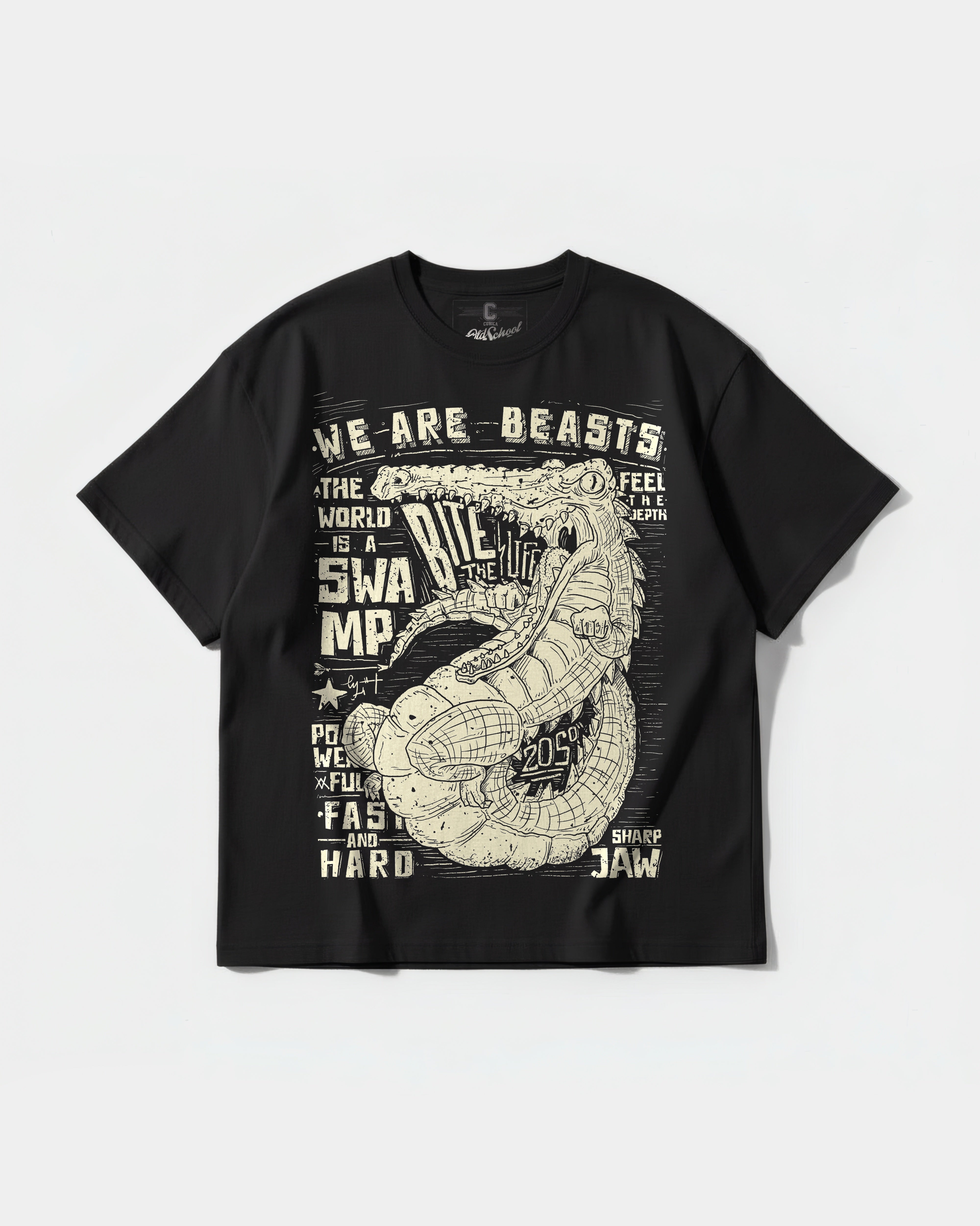 We Are Beasts Big Front Oversize Basic T-shirt