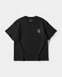 Camiseta Crystal Beach Pocket Front Oversize Basic Negro