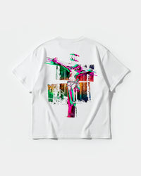 Camiseta Cristo Big Back Oversize Basic Blanco