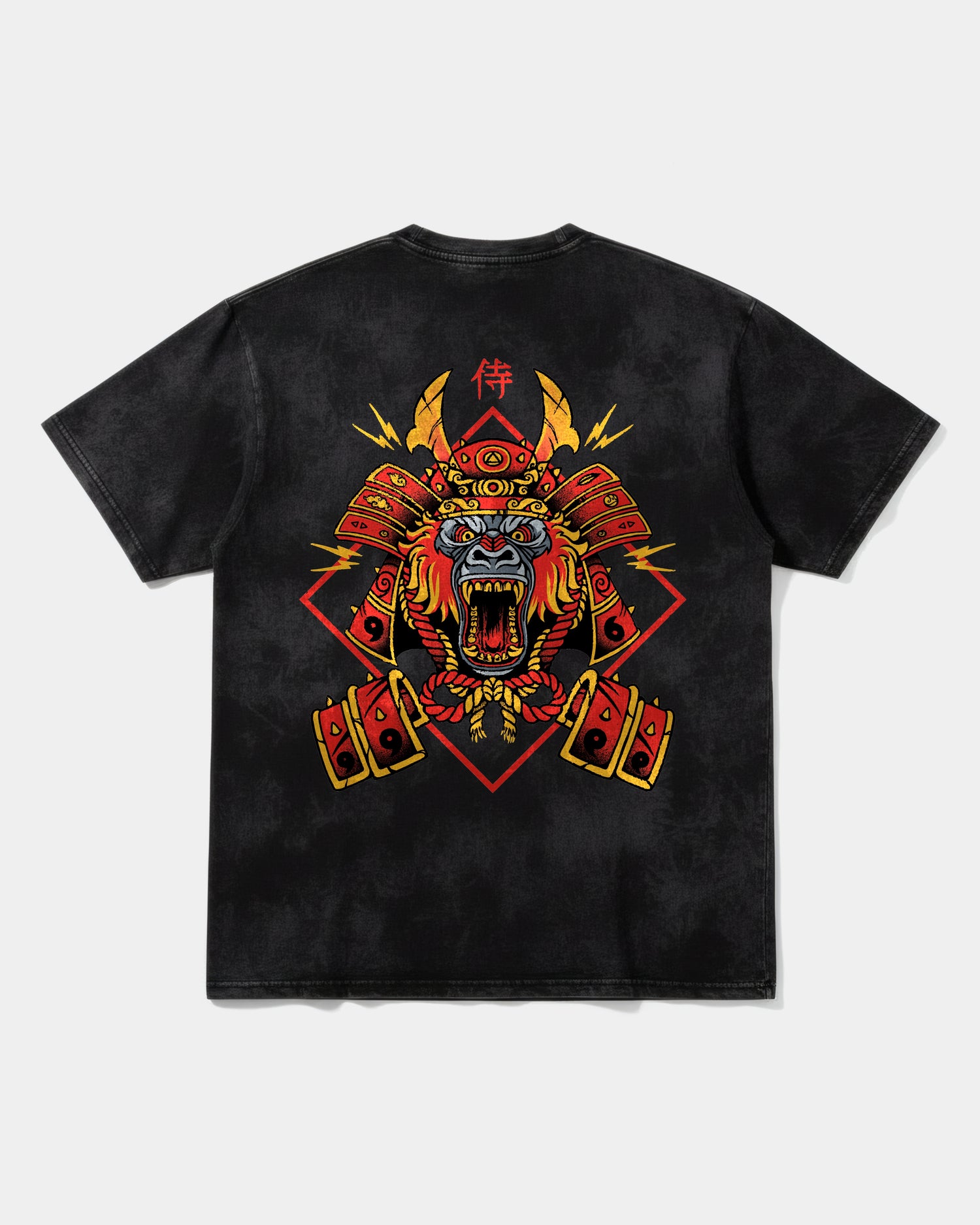 Camiseta Gorilla Samurai Big Back Oversize Acid Negro