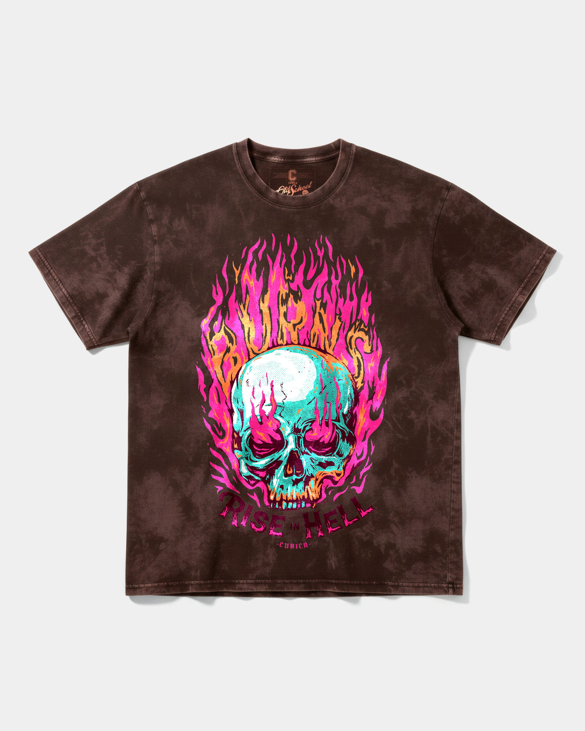 Camiseta Rise In Hell Big Front Oversize Acid