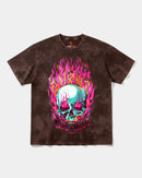 Camiseta Rise In Hell Big Front Oversize Acid Marron