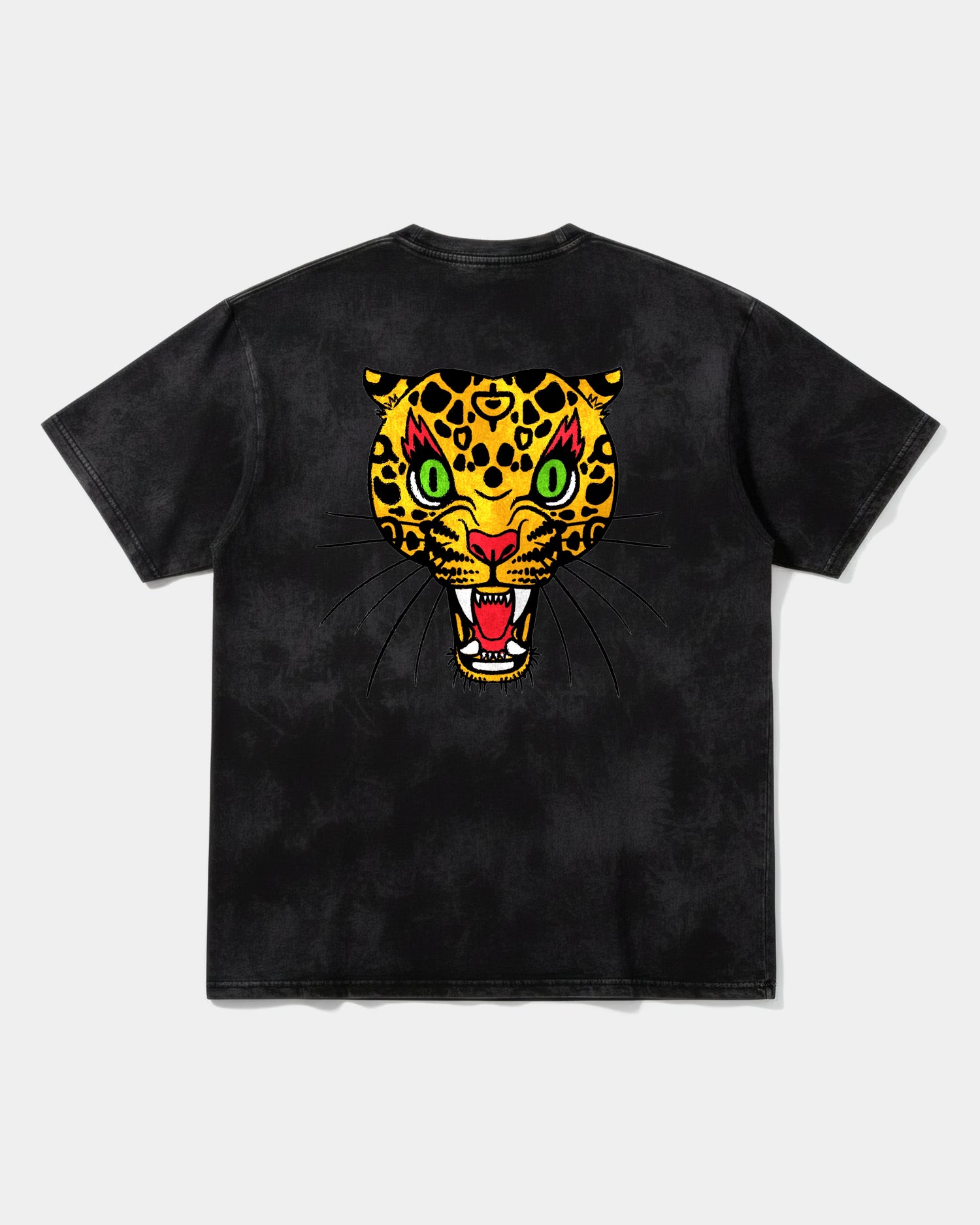 Camiseta Leopard Big Back Oversize Acid Negro