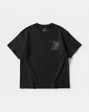 Camiseta Motor Heart White Pocket Front Oversize Basic Negro