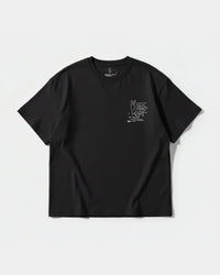 Camiseta Motor Heart White Pocket Front Oversize Basic Negro