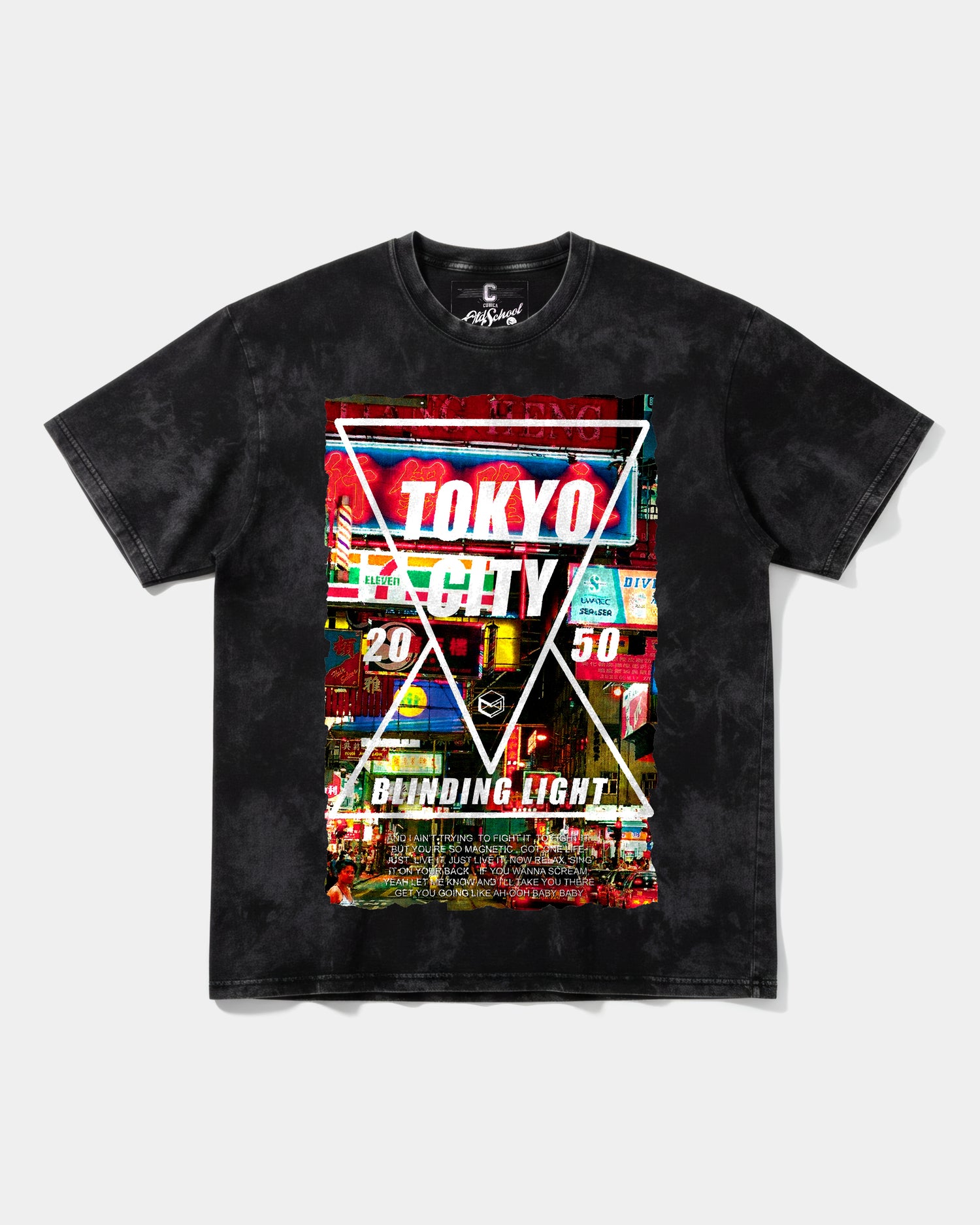 Camiseta Tokyo 2050 Big Front Oversize Acid Negro