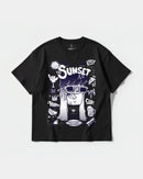 Camiseta Enjoy Sunset Big Front Oversize Basic Negro