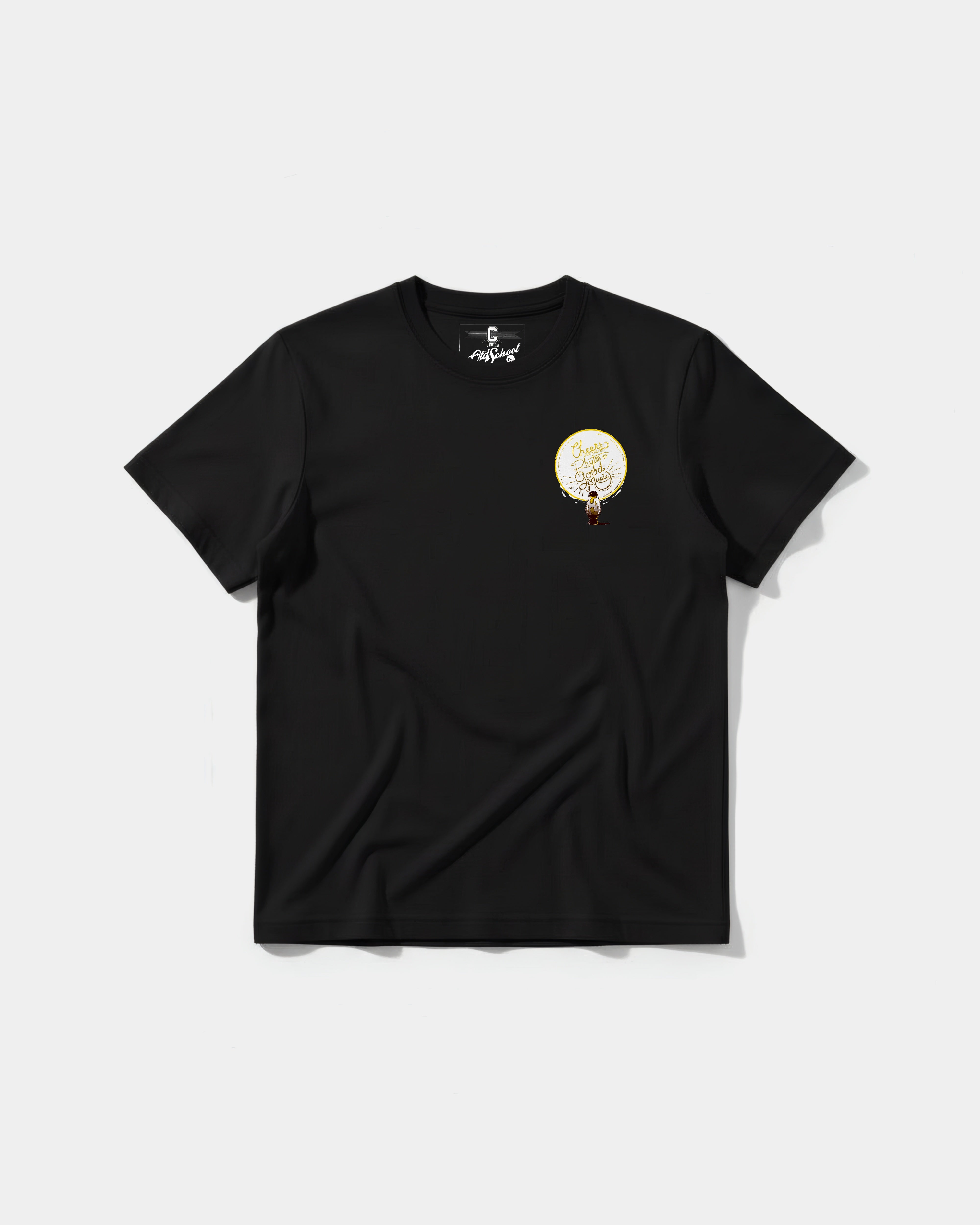 Cheers Good Music Pocket Front Regular Basic T-Shirt