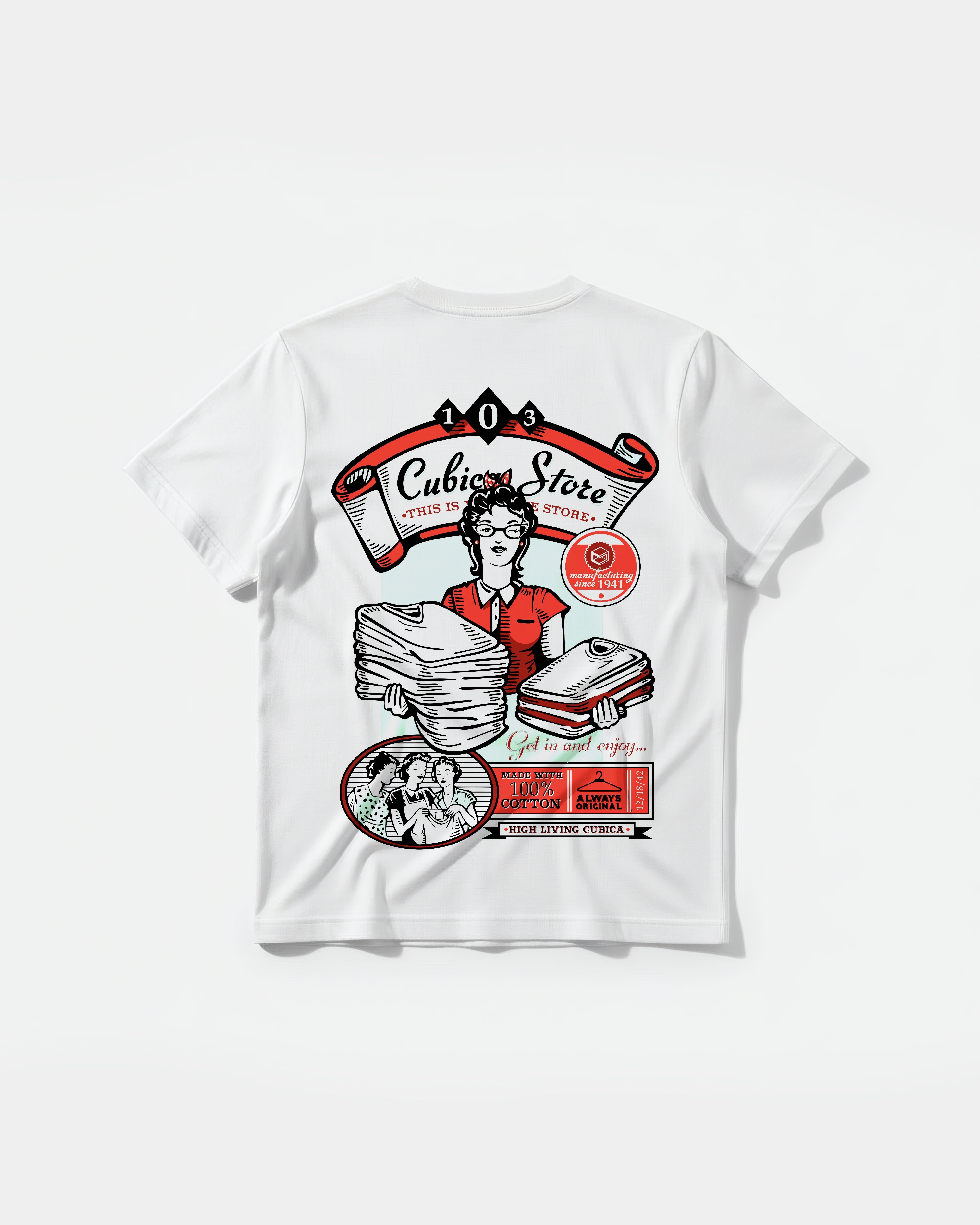 Cubica Store Big Back Regular Basic T-shirt