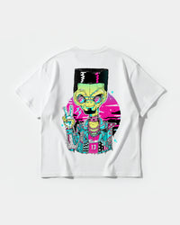 Camiseta Alien In Miami Big Back Oversize Basic Blanco