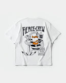 Camiseta Fierce Crew Pocket Front Oversize Basic Blanco