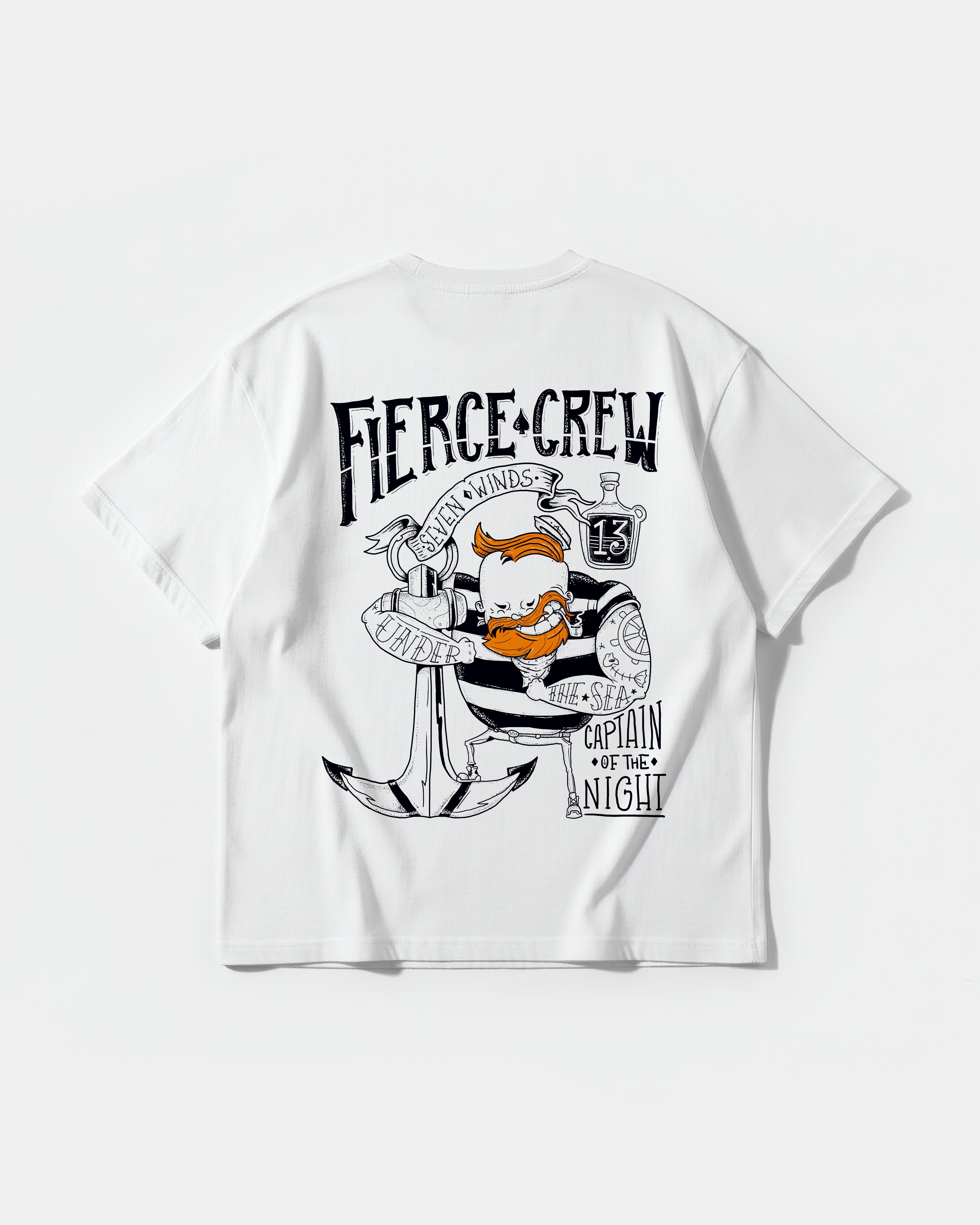 Fierce Crew Pocket Back Oversize Basic T-Shirt