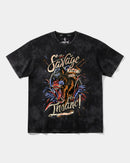 Camiseta The Savage Big Front Oversize Acid Negro