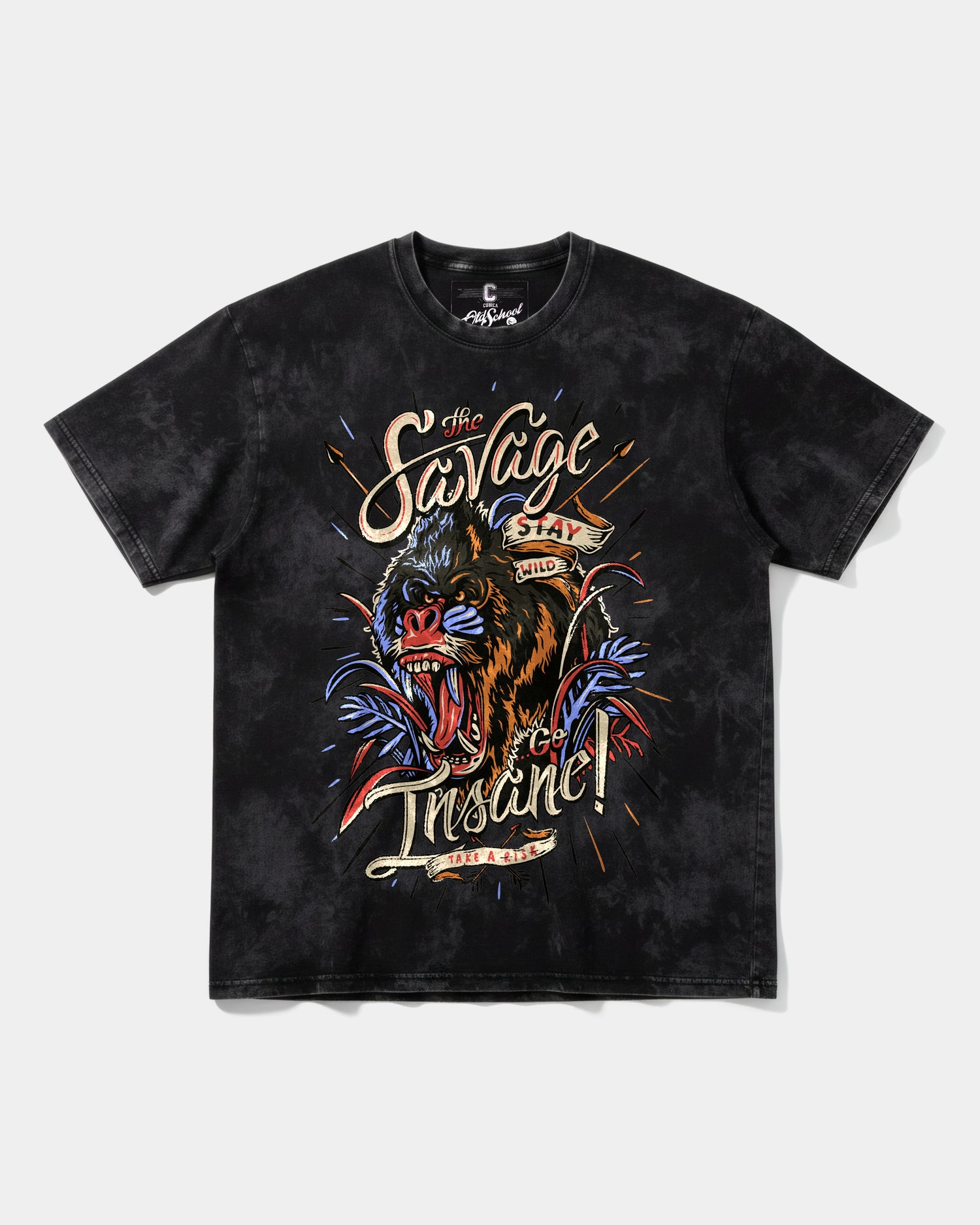 Camiseta The Savage Big Front Oversize Acid Negro