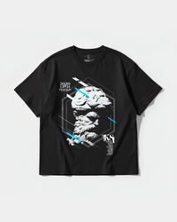 Camiseta Miguel Angel Big Front Oversize Basic Negro