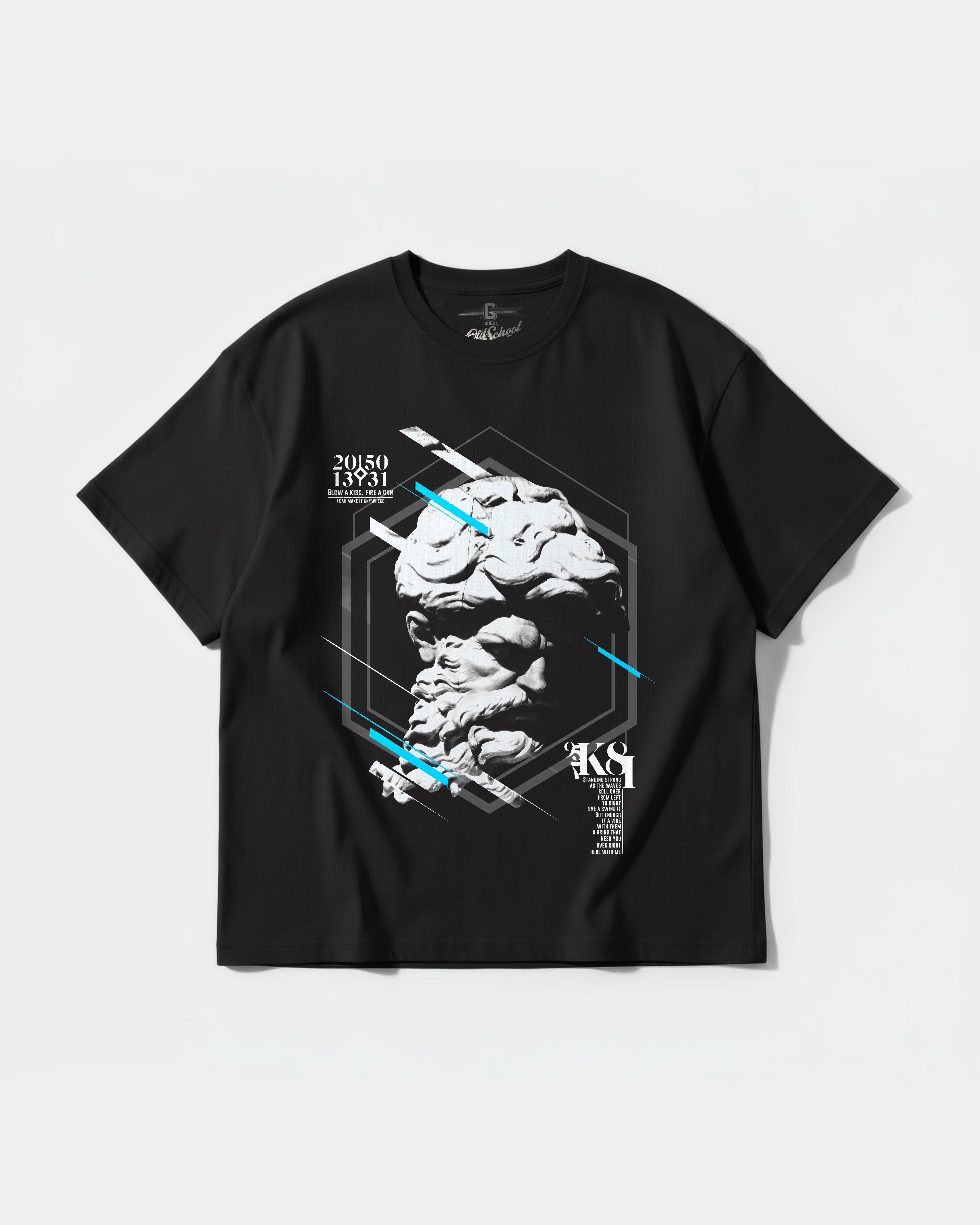 Miguel Angel Big Front Oversize Basic T-shirt