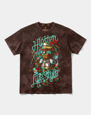 Camiseta Hipster Bear Big Front Oversize Acid Marron