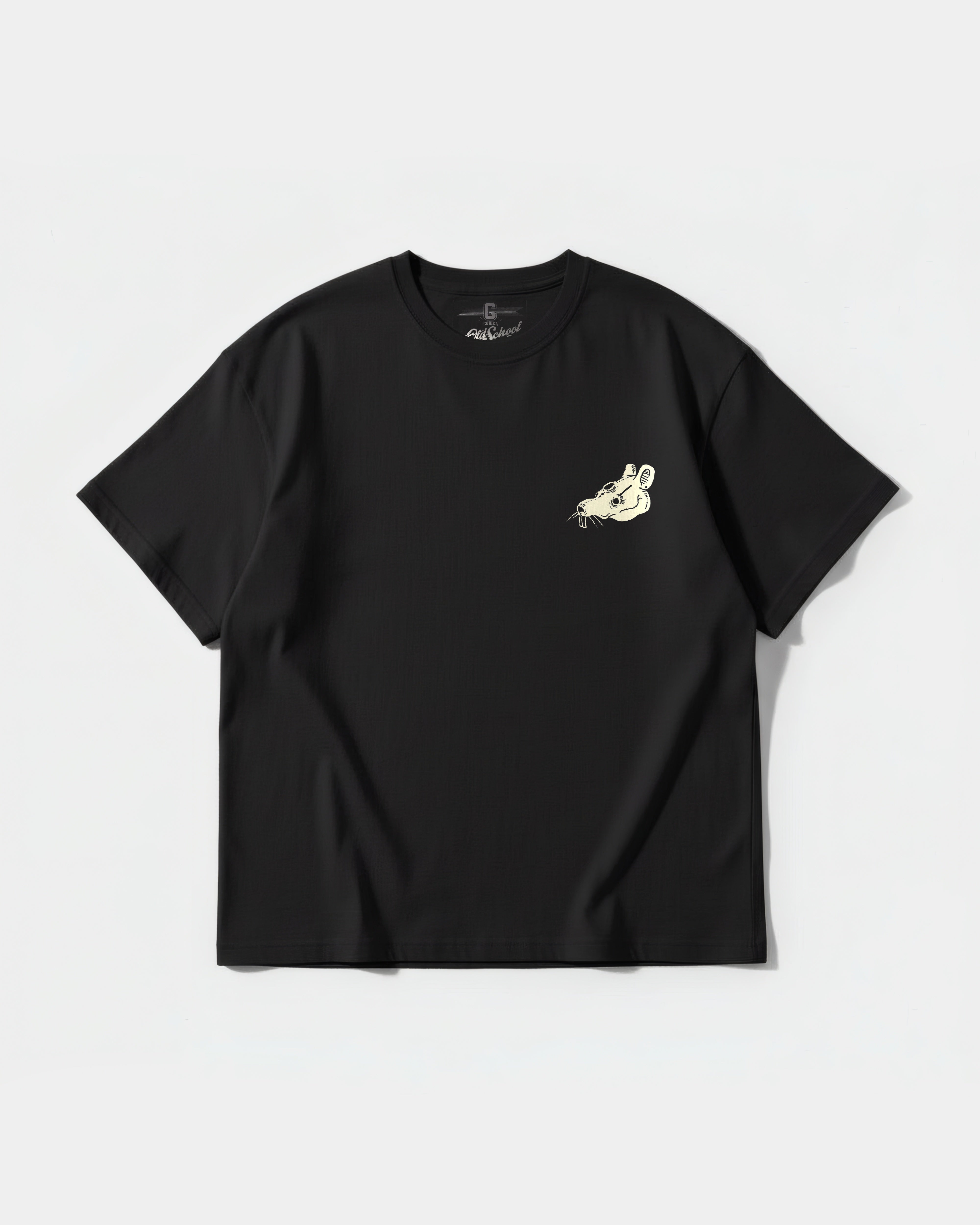 Crazy Mouse Pocket Front Oversize Basic T-shirt