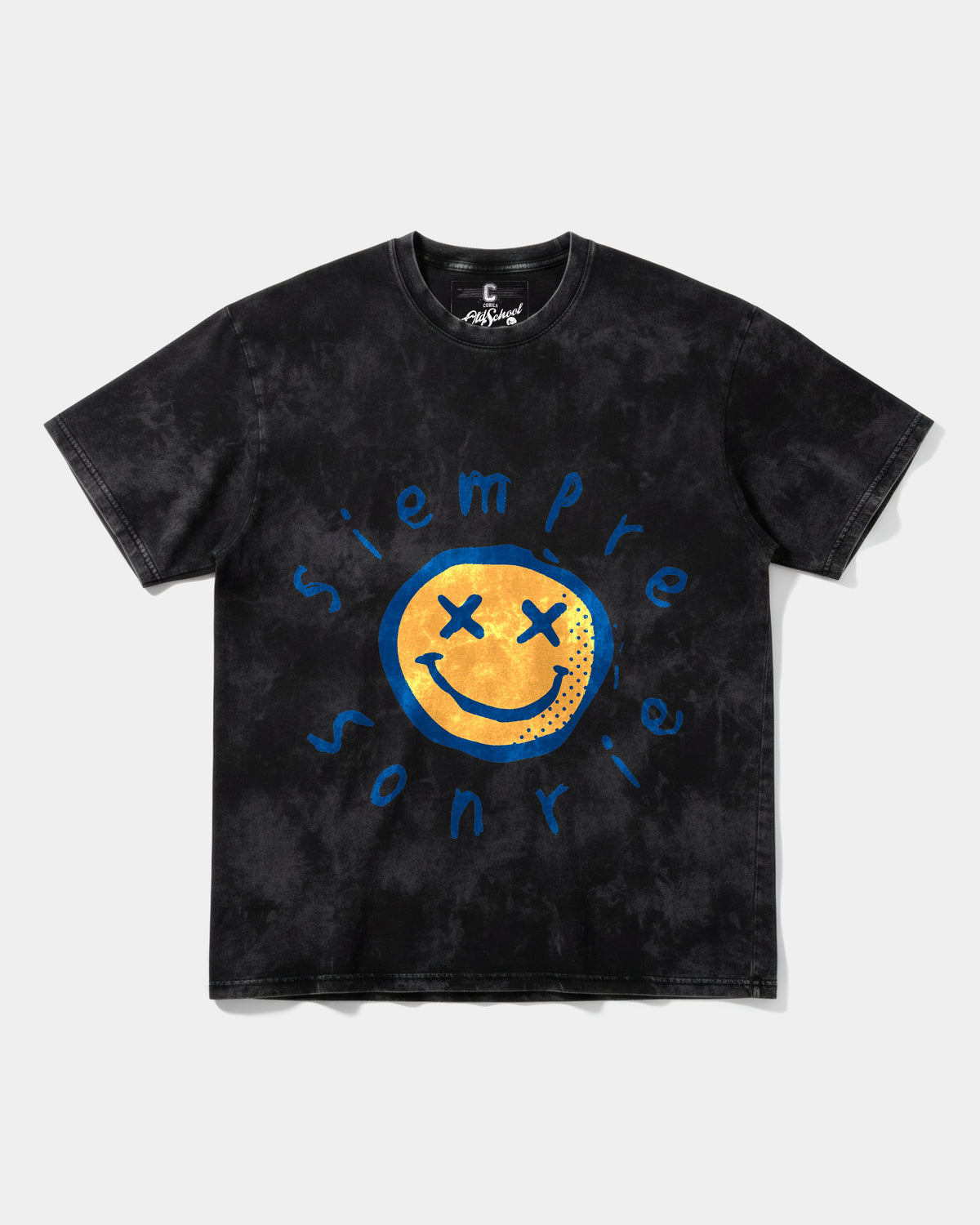 Camiseta Siempre Sonrie Big Front Oversize Acid