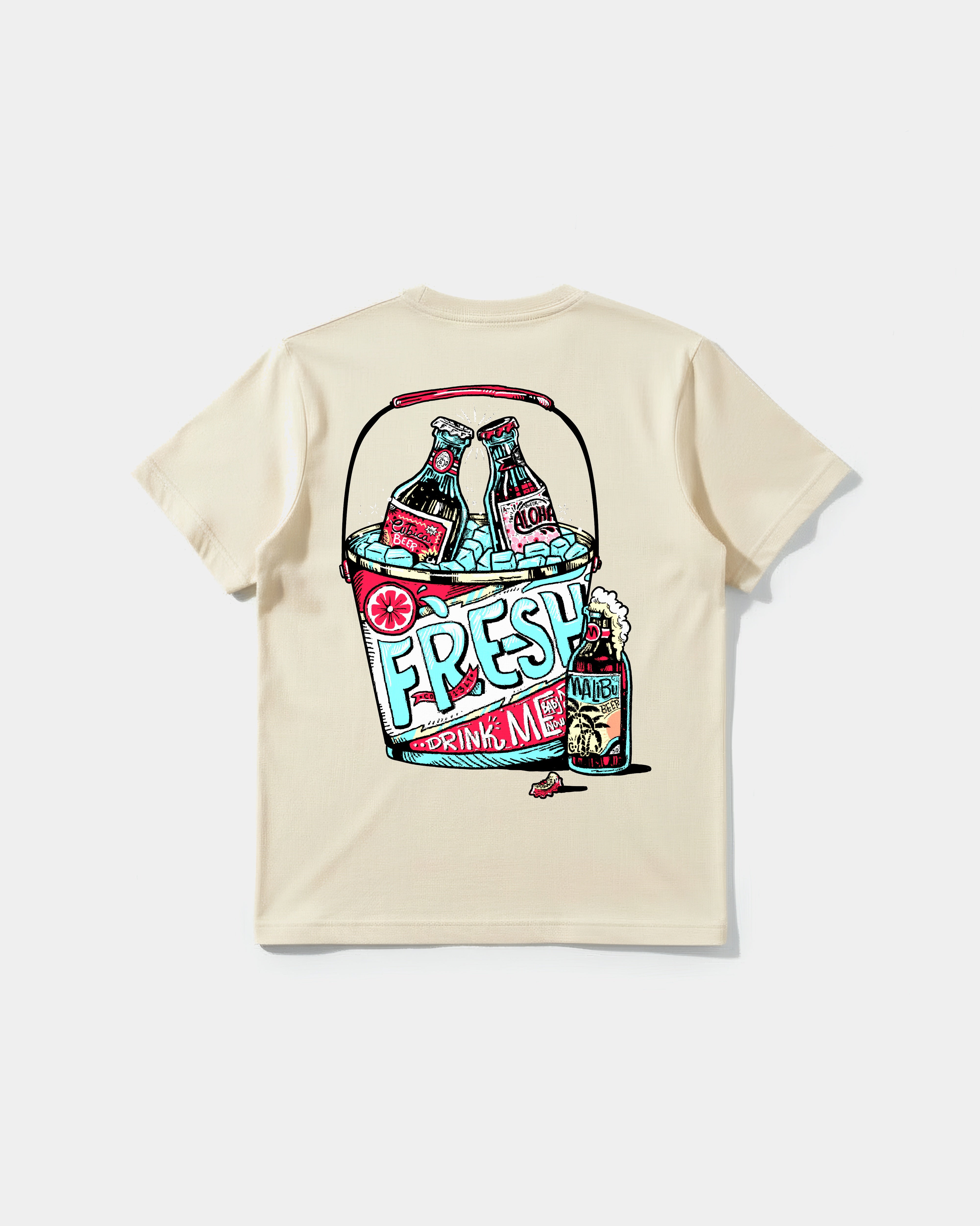 Fresh Drink Big Back Regular Basic T-shirt