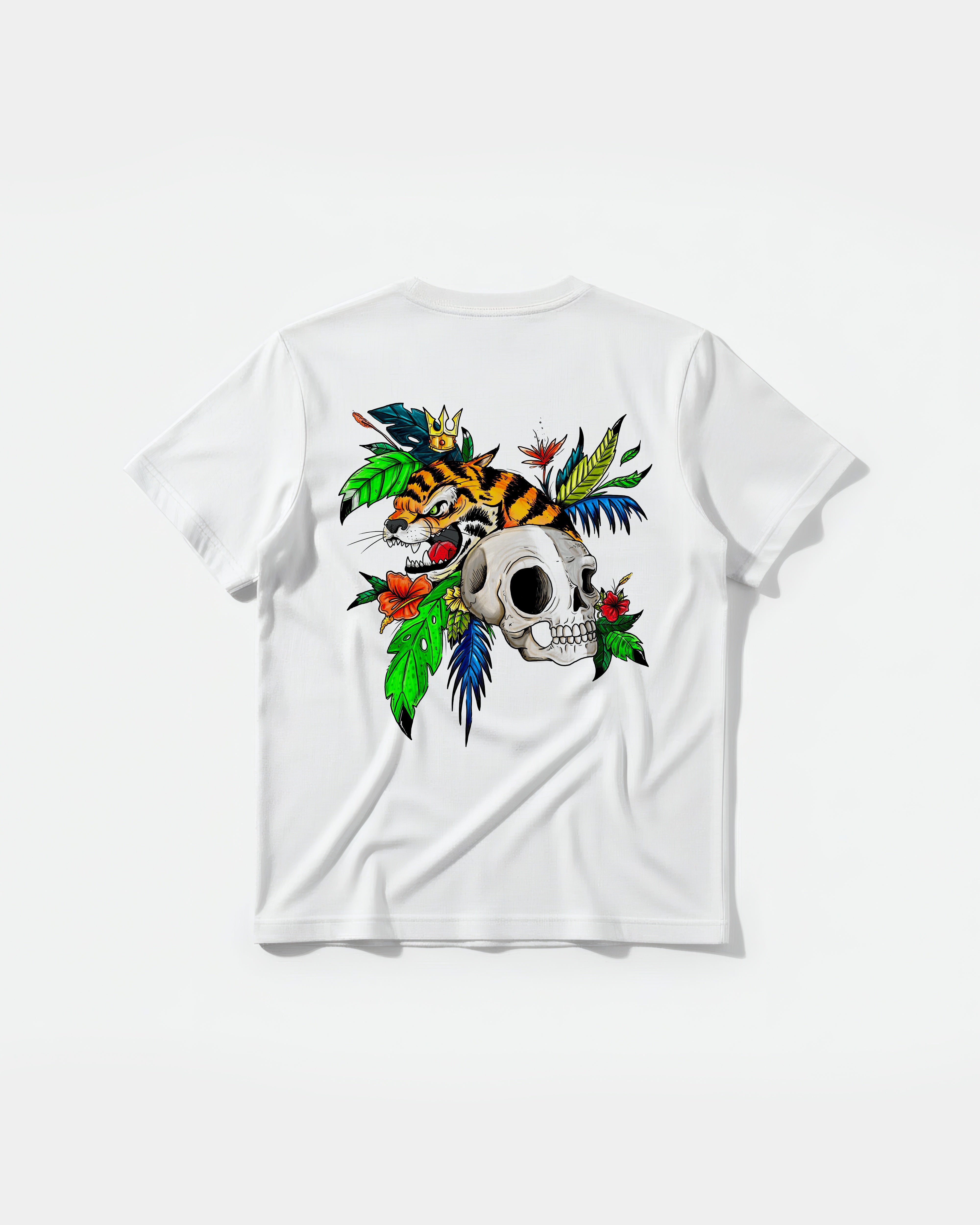 Tiger Skull Big Back Regular Basic T-shirt