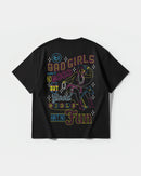 Camiseta Bad Girls Big Back Oversize Basic Negro