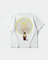 Camiseta Cheers Good Music Big Back Oversize Basic Blanco