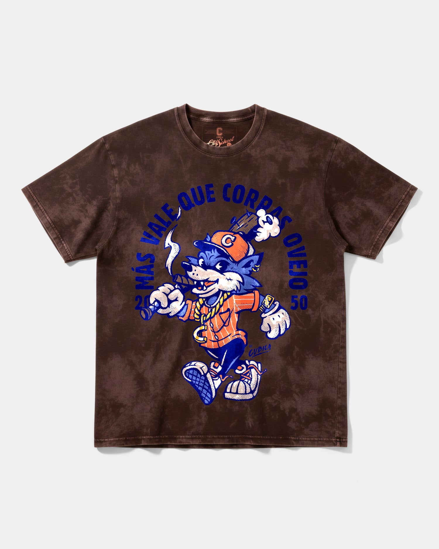 Camiseta Mas Vale Que Corras Big Front Oversize Acid Marron