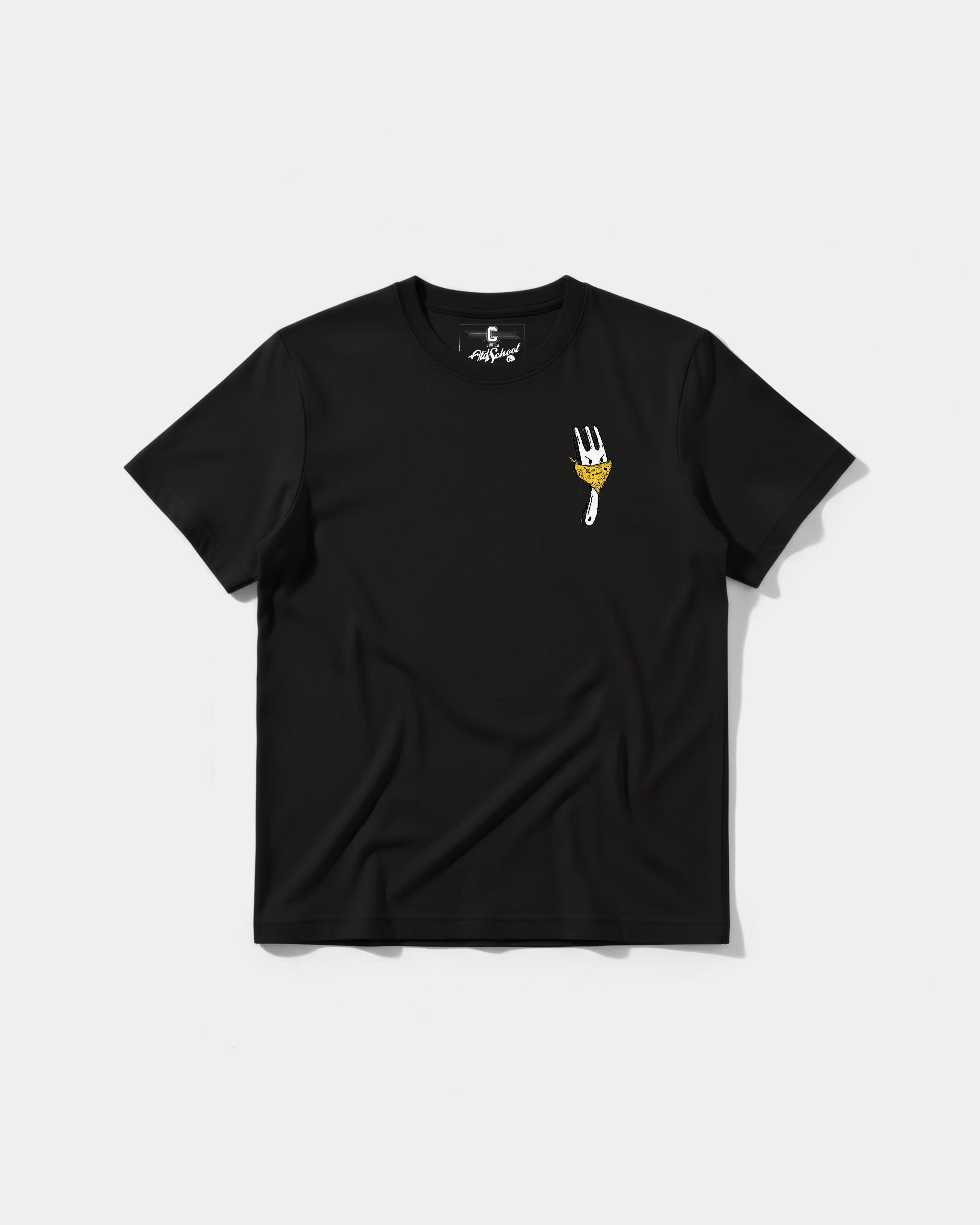 Angry Fork Pocket Front Regular Basic T-Shirt