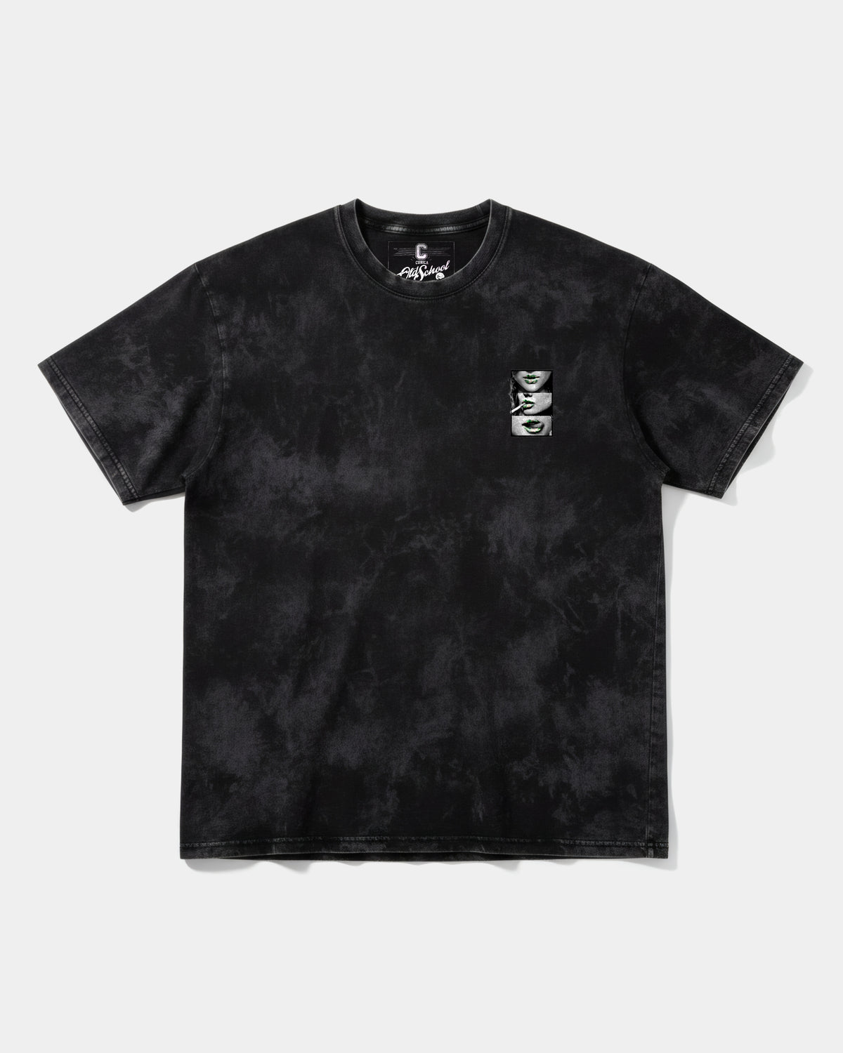 Camiseta Green Kisses Pocket Front Oversize Acid