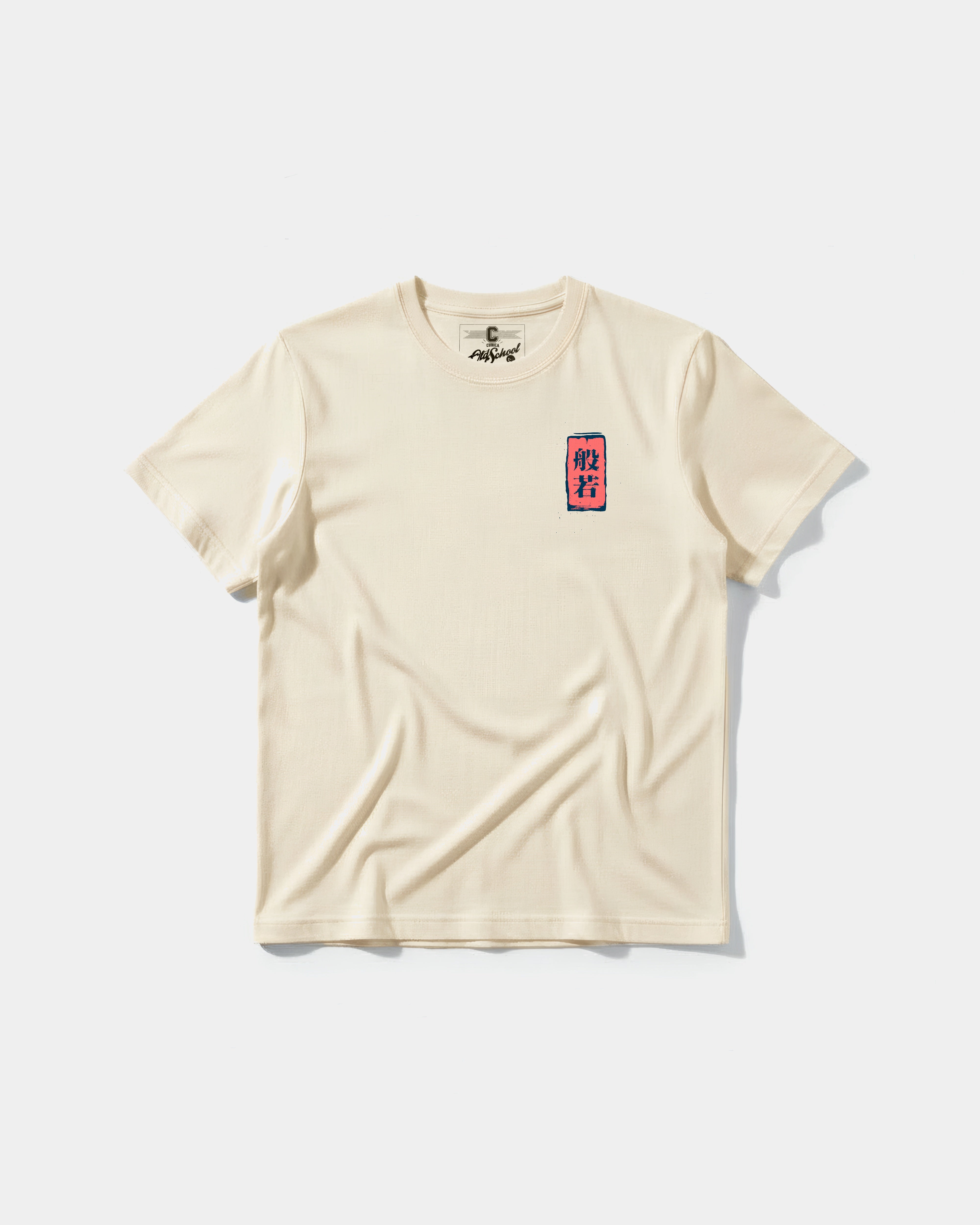 Camiseta China Hannya Pocket Front Regular Basic Beige
