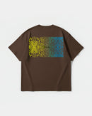 Camiseta Cubica Psychedelic Big Back Oversize Basic Marron