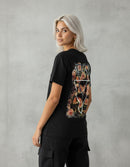 Modelo mide 1,64m y usa talla S