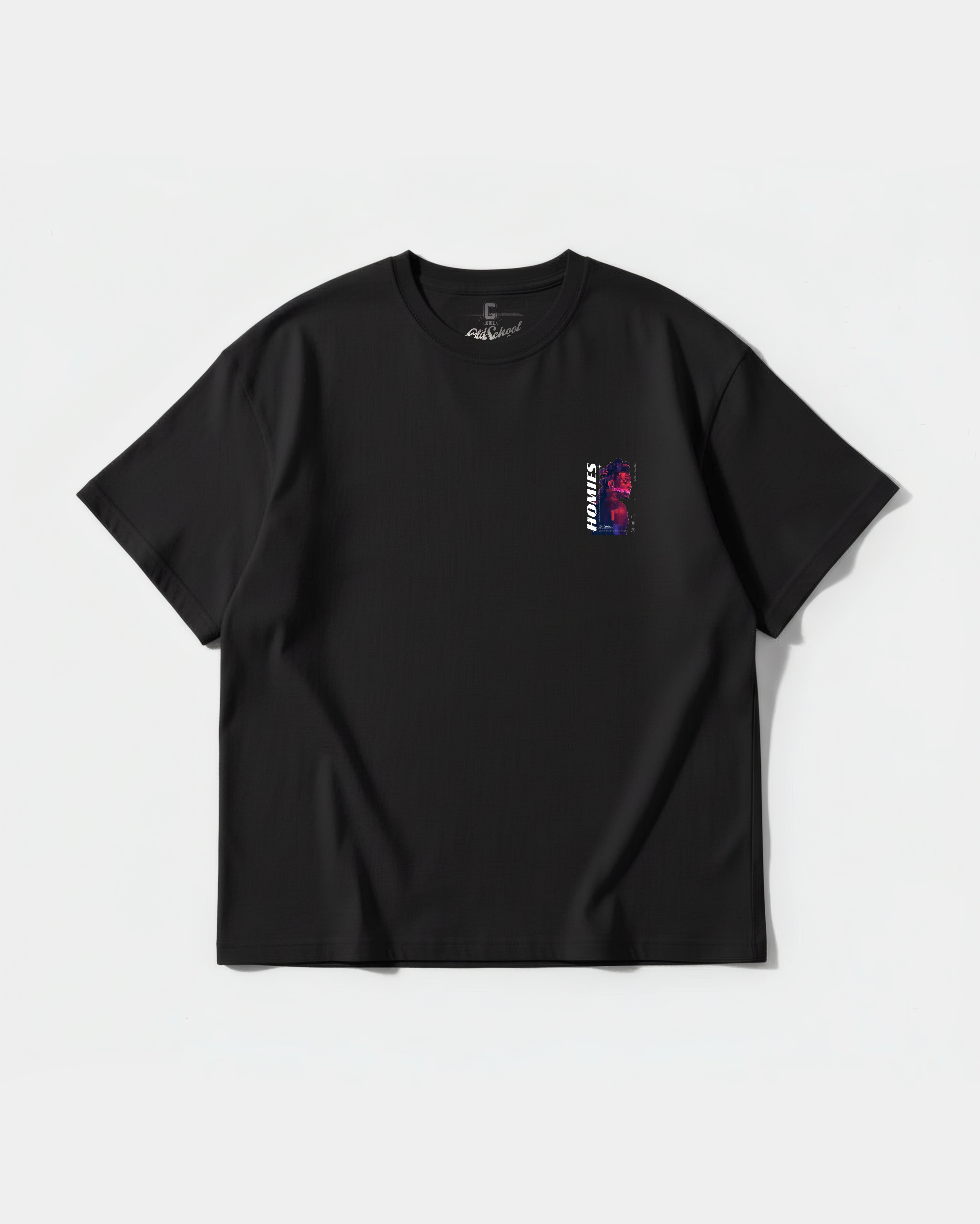 Homies White Pocket Front Oversize Basic T-shirt